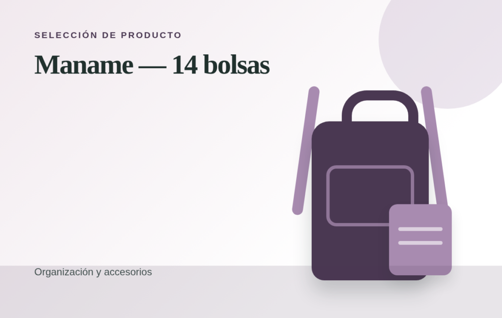 Imagen editorial provisional de Maname 14 bolsas