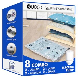 SUOCO: juego de 8 bolsas de vacío con bomba eléctrica