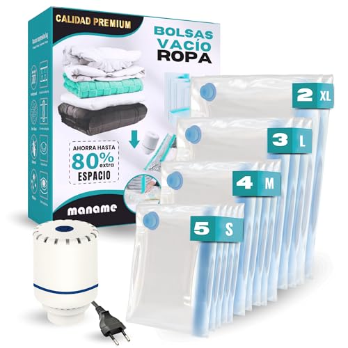 Maname: juego de 14 bolsas de vacío con bomba eléctrica